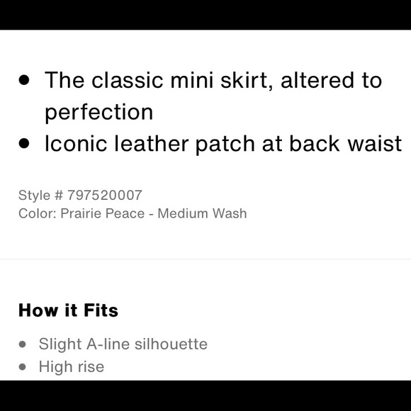 Levi’s High Rise Denim Mini Skirt - Picture 5 of 8